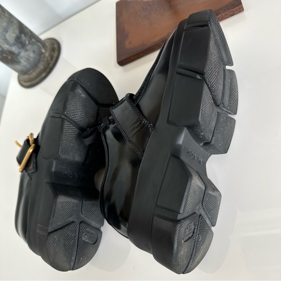 Prada Chunky Soled Derby Lace-up Loafers with Oversized buckle size 36 - Picture 14 of 16